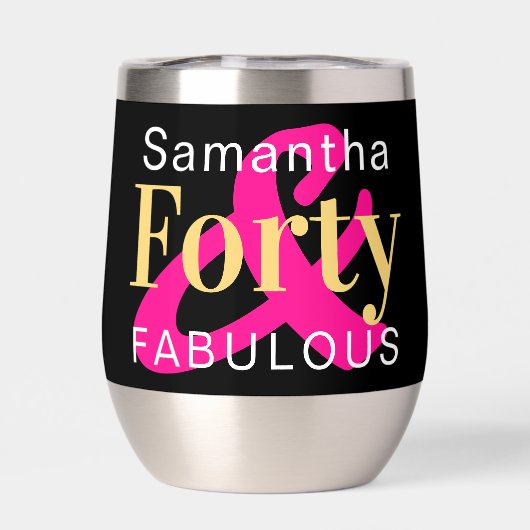 40e verjaardag gepersonaliseerde veertig fabelacht (Achterkant)