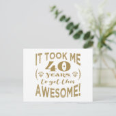 40e verjaardag Geweldige Briefkaart (Staand voorkant)