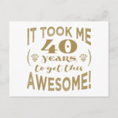 40e verjaardag Geweldige Briefkaart (Voorkant)