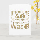 40e verjaardag Geweldige Kaart (Gele Bloem)