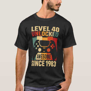 40e verjaardag Geweldige niveau 40 niet-vergrendel T-shirt