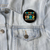 40e verjaardag Geweldige sinds 1982 Ronde Button 5,7 Cm (In situ)