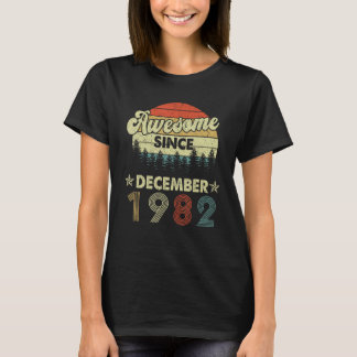 40e verjaardag Geweldige sinds december 1982 40 ja T-shirt