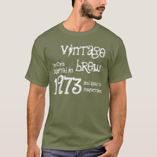 40e verjaardag Gift 1973  Brew T-shirt (Voorkant)