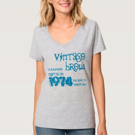 40e verjaardag Gift 1974  Brew Gift for her T-shirt (Voorkant)
