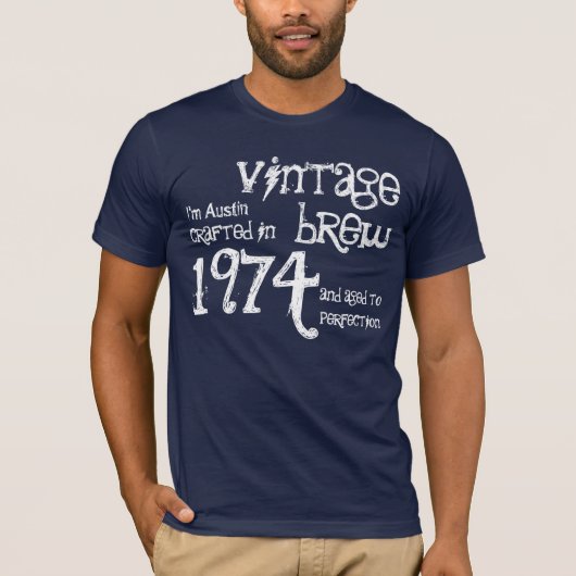 40e verjaardag Gift 1974  Brew V05 T-shirt (Voorkant)