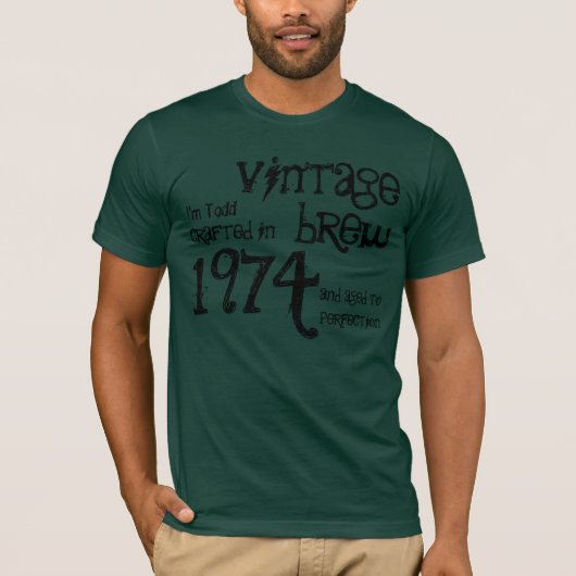 40e verjaardag Gift 1974  Brew V09 T-shirt (Voorkant)