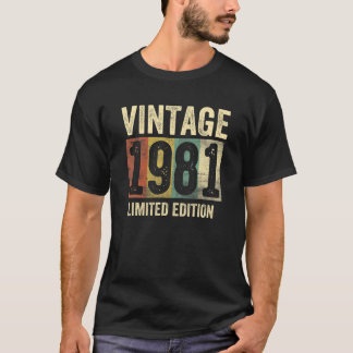 40e verjaardag Gift 40 jaar oude limiet van 1981 T-shirt