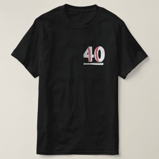 40e verjaardag Gift Baseball T-shirt (Design voorkant)