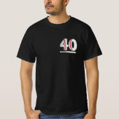 40e verjaardag Gift Baseball T-shirt (Voorkant)