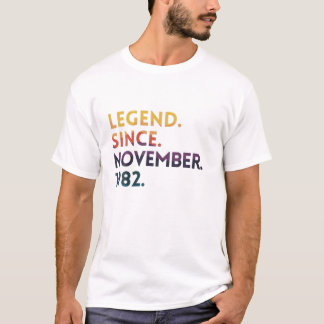 40e verjaardag gift Legend sinds november 1982 For T-shirt