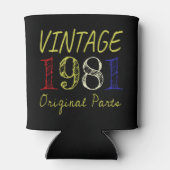 40e verjaardag  gift retro 1981 blikjeskoeler (Achterkant)