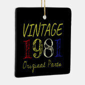 40e verjaardag  gift retro 1981 keramisch ornament (Rechts)