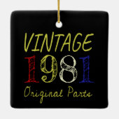 40e verjaardag  gift retro 1981 keramisch ornament (Achterkant)