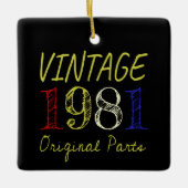 40e verjaardag  gift retro 1981 keramisch ornament (Voorkant)