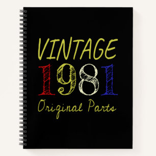 40e verjaardag gift retro 1981 notitieboek