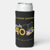 40e verjaardag gitaren Muziek Rocks 40 Seltzer Blikjeskoeler (Seltzer Achterkant)