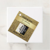40e Verjaardag Glitter Goud Bedankt Bedankjes Labels (In situ)