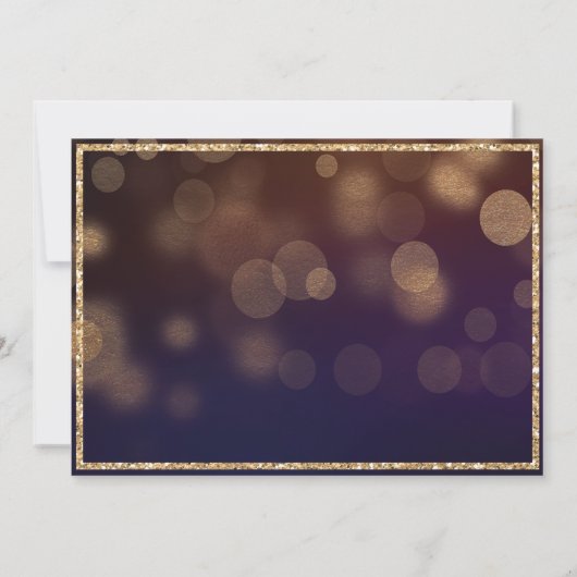 40e verjaardag glitter mijlpaal uitnodiging (Achterkant)