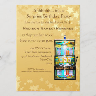 40e verjaardag Gold Casino Slot Machine Kaart