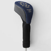 40e verjaardag Golf 50e 60e Monogram Royal Blue Golfheadcover (Schuin)