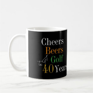40e verjaardag Golf Cheers Beers Koffiemok