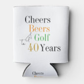 40e verjaardag Golf Cheers Beers Party Blikjeskoeler (Voorkant)