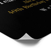 40e verjaardag Golf Cheers Beers Party Welkom Poster (Hoek)