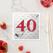 40e verjaardag Golf Club Napkins Servet (Insitu)