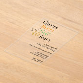 40e verjaardag Golf Proost Beers Minimal Party Acryl Uitnodigingen (Laagn)