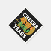 40e Verjaardag Golf Proost en Beers Typografie Servet (Hoek)