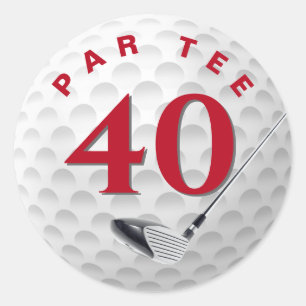 40e verjaardag golfbal Classic ronde Sticker