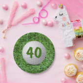 40e verjaardag Golfbal op Bord graspapier (Feest)