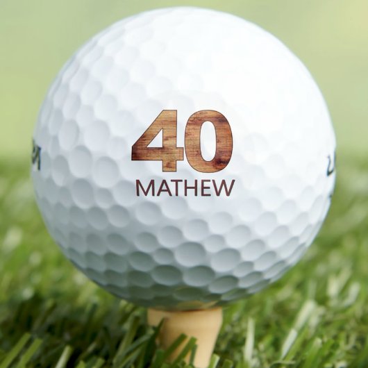 40e verjaardag golfballen 40 jaar golfer hout cade
