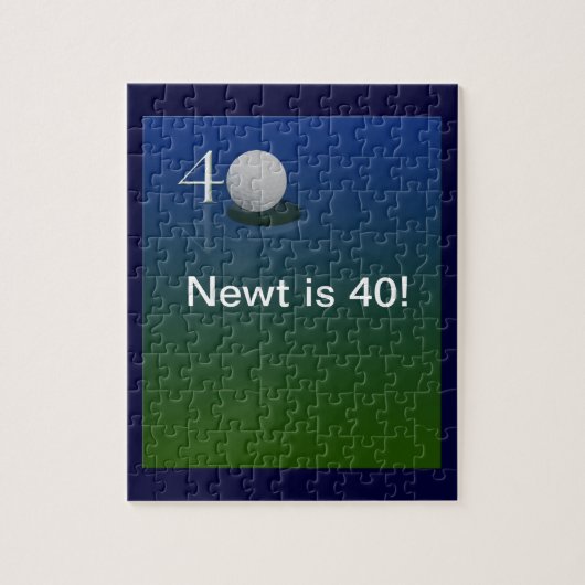 40e verjaardag golfpuzzel legpuzzel (Verticaal)