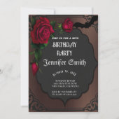 40e verjaardag Gothic Red Kaart (Voorkant)