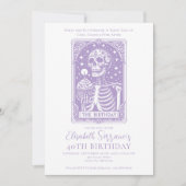40e verjaardag gotische tarot lavendel kaart (Voorkant)