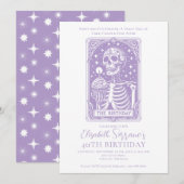 40e verjaardag gotische tarot lavendel kaart (Voorkant / Achterkant)