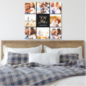 40e verjaardag goud zwarte foto collage verjaardag canvas afdruk (Insitu (Slaapkamer))