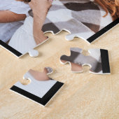 40e verjaardag goud zwarte foto collage verjaardag legpuzzel (Zijkant)