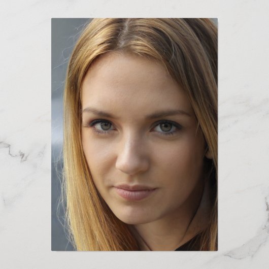 40e verjaardag gouden folie foto abstracte kunst folie uitnodiging (Achterkant)