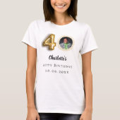 40e verjaardag gouden foto t-shirt (Voorkant)