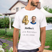 40e verjaardag gouden foto t-shirt
