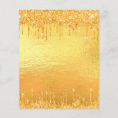 40e verjaardag gouden glitter druppels uitnodiging (Achterkant)