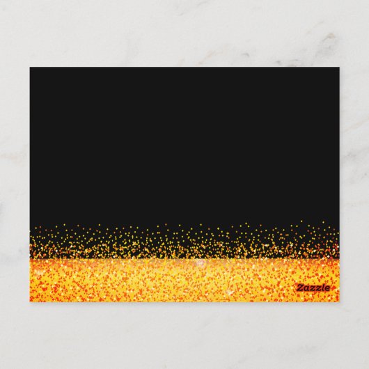 40e verjaardag gouden gouden glans uitnodiging (Achterkant)