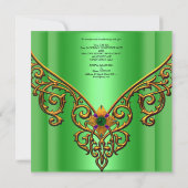 40e verjaardag Green Gold jewel Kaart (Achterkant)