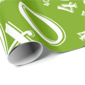 40e verjaardag Groen en Witte nummerpatroon 40 Cadeaupapier (Rol Hoek)