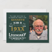 40e verjaardag  groen goud toevoegen Naam jaar Kaart (Voorkant)