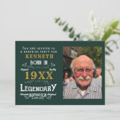 40e verjaardag  groen goud toevoegen Naam jaar Kaart (Staand voorkant)