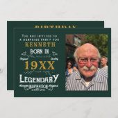 40e verjaardag groen goud toevoegen Naam jaar Kaart (Voorkant / Achterkant)